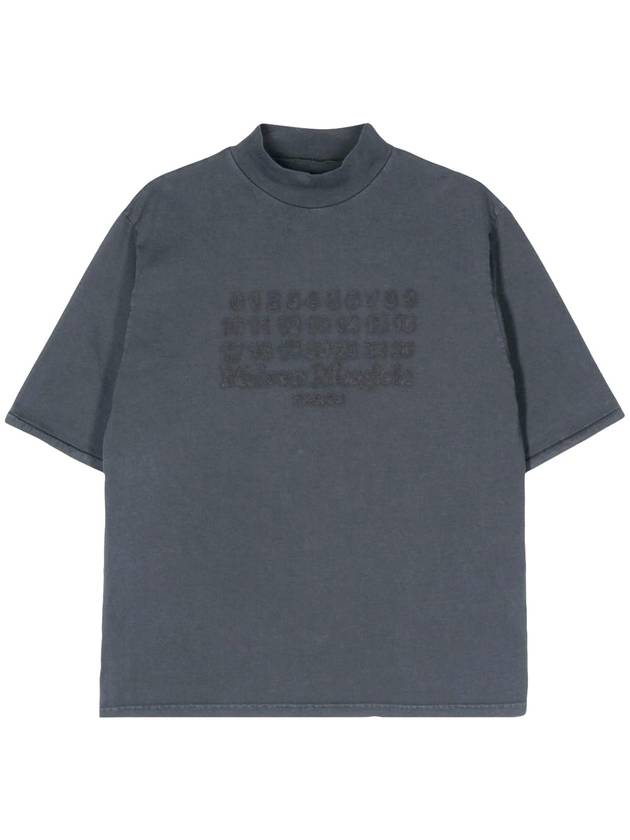 Numeric Cotton Short Sleeve T-Shirt Washed Black - MAISON MARGIELA - BALAAN 3