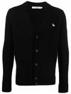 Baby Fox Patch Cosy Cardigan Black - MAISON KITSUNE - BALAAN 2