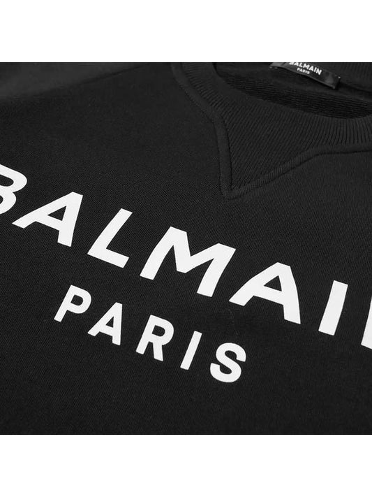 Men's Paris Logo Crew Neck Sweatshirt Black WH0JQ005 B151 EAB - BALMAIN - BALAAN 2