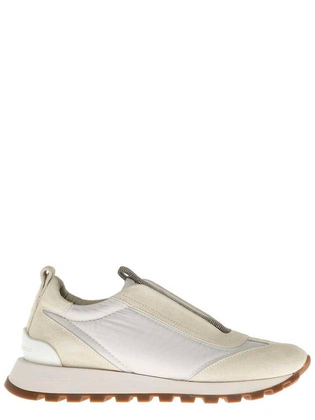 Suede Techno Runner Low Top Sneakers White - BRUNELLO CUCINELLI - BALAAN 2