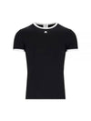 Contrast Signature Short Sleeve T-Shirt Black - COURREGES - BALAAN 2