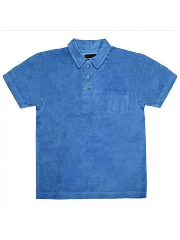 HOWLIN Mr Fantasy Summer Blue Terry Polo Tee - HOWLIN' - BALAAN 1