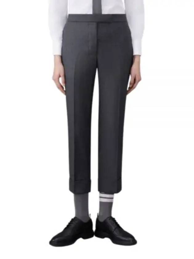 Classic Back Strap Straight Pants Grey - THOM BROWNE - BALAAN 2