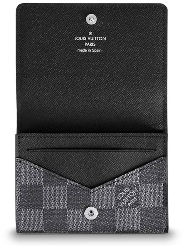 Damier Graphite Envelope Business Card Wallet Black - LOUIS VUITTON - BALAAN 5