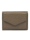 Signature Stitch Trifold Leather Half Wallet Brown - MAISON MARGIELA - BALAAN 3