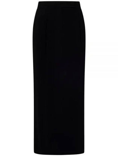 Lemma Long Triacetate A-Line Skirt Black - MAX MARA - BALAAN 2