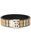 Monogram Motif Vintage Check Reversible Belt Archive Beige - BURBERRY - BALAAN 2