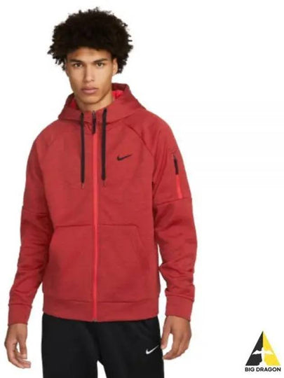 Full Zip-Up Fitness Hooded Jacket Red - NIKE - BALAAN 2