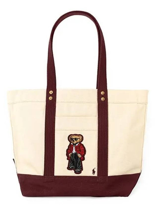 POLO RALPHLAUREN 428919216001 Canvas medium Polo Bear tote bag - POLO RALPH LAUREN - BALAAN 2