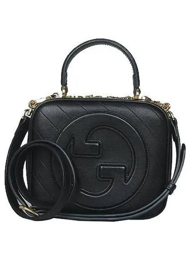 744434 Black Leather Blondie Top Handle Tote Bag Shoulder Strap 2WAY - GUCCI - BALAAN 1