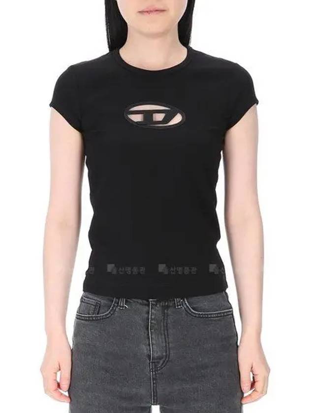 T Angie Peekaboo Logo Short Sleeve T-Shirt Black - DIESEL - BALAAN 2