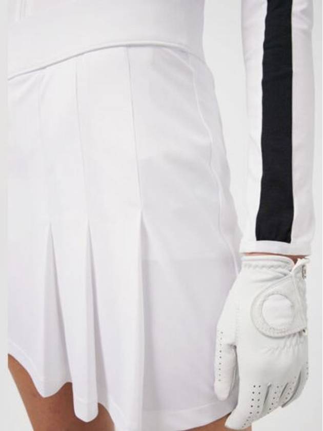 Golfwear Thea Rubber Logo Skirt White - J.LINDEBERG - BALAAN 3