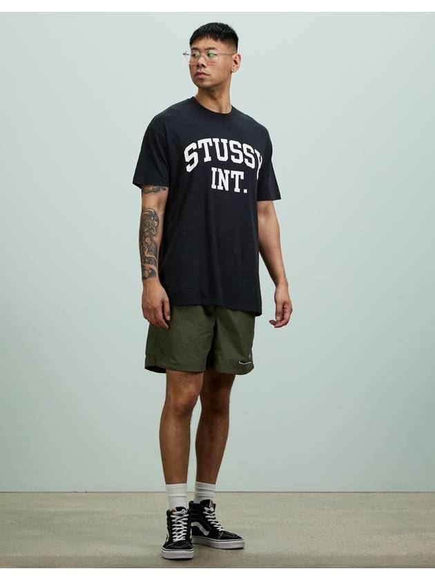 Shadow Script Long Beach Shorts Dusty Green - STUSSY - BALAAN 6