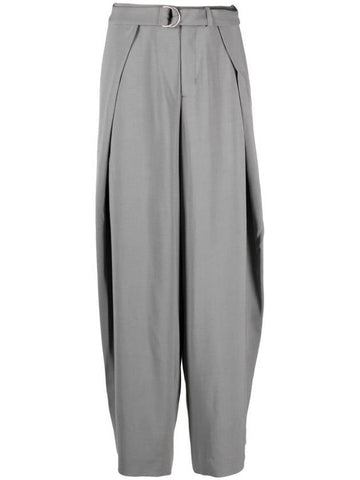 Band Pintuck Wide Pants Mineral Grey - AMI - BALAAN 1