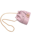 V Logo Chain Mini Bucket Bag Pink - VALENTINO - BALAAN 6