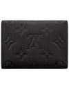 Monogram Embossed Leather Card Wallet Black - LOUIS VUITTON - BALAAN 4