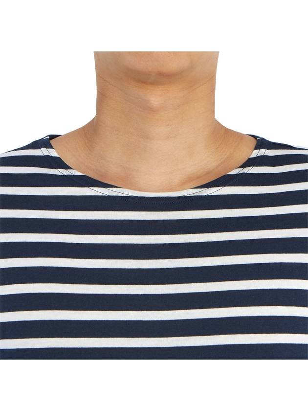 Minquiers Modern Stripe Long Sleeve T-Shirt Navy - SAINT JAMES - BALAAN 9