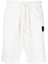 Light Fleece Regular Shorts White - CP COMPANY - BALAAN 1