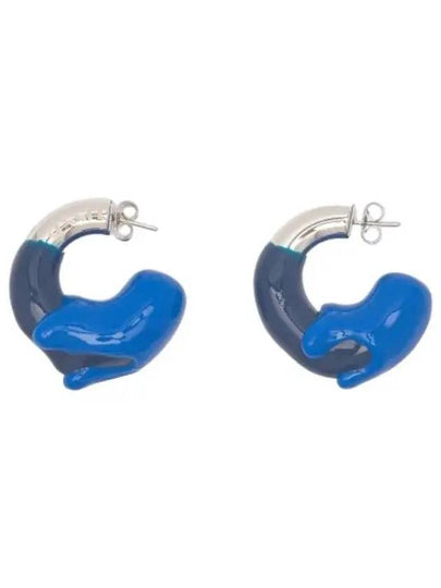 Small rubber rise double earrings silver boutique blue dark CACCWJEW030MET0077576 - SUNNEI - BALAAN 2