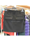 Women's Button Strap Point HLine Skirt JU046415H013I 01BK - ISABEL MARANT - BALAAN 4