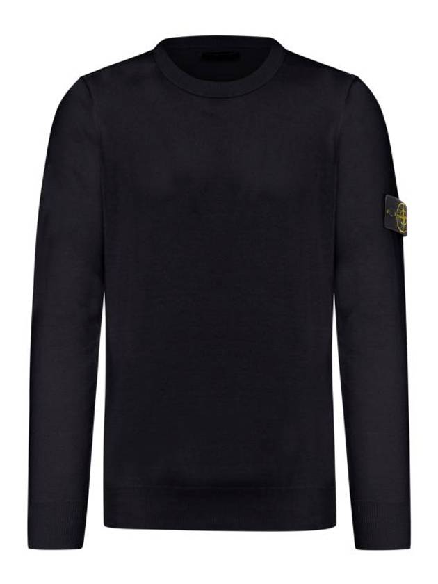 5100053 Soft Organic Cotton Small Roll Details Crewneck Sweatshirt Black - STONE ISLAND - BALAAN 2