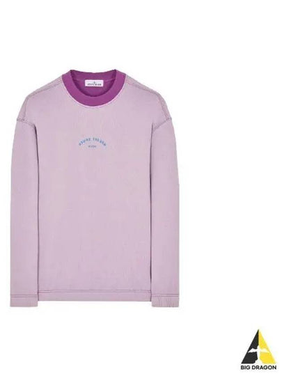 Marina Cotton Nylon Terry Fleece Crewneck Sweatshirt Purple - STONE ISLAND - BALAAN 2