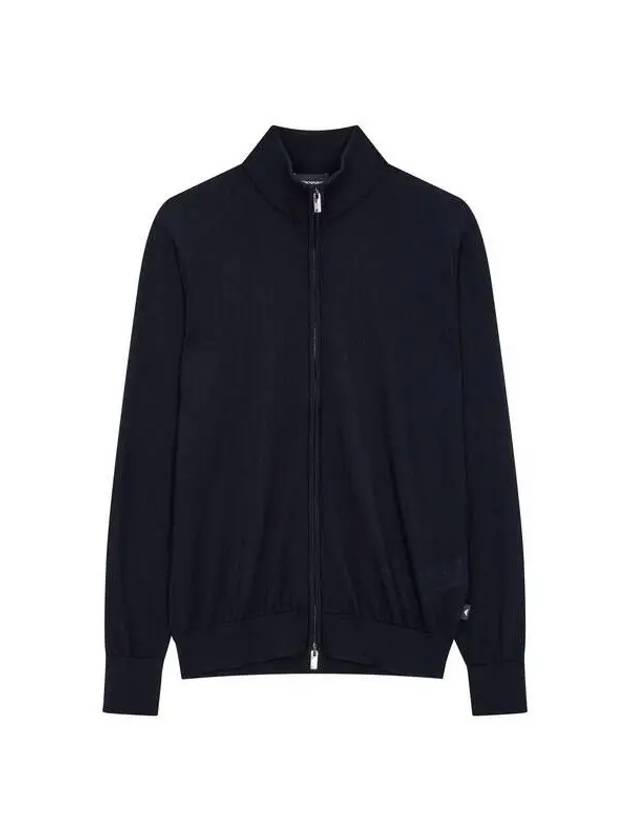 Men s high neck zip up wool cardigan dark navy 271744 - EMPORIO ARMANI - BALAAN 1