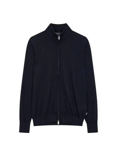 Men s high neck zip up wool cardigan dark navy 271744 - EMPORIO ARMANI - BALAAN 1