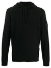 Men's Shadow Project Waffen Patch Hooded Ribbed Knit Top Black - STONE ISLAND - BALAAN 3