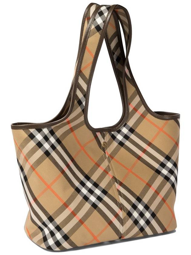 Check Small Tote Bag Sand - BURBERRY - BALAAN 3