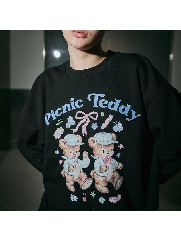 DTP Picnic Teddy Sweatshirt Black - CPGN STUDIO - BALAAN 1