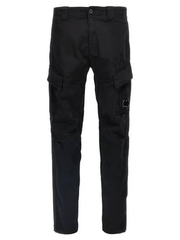 Logo Cargo Straight Pants Black - CP COMPANY - BALAAN 3