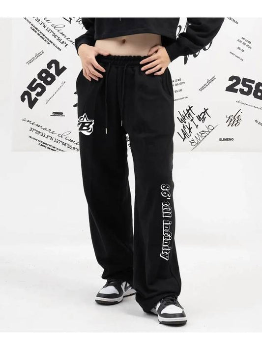 EL Rockstar Wide Sweatpants Black - ELIMENO - BALAAN 1