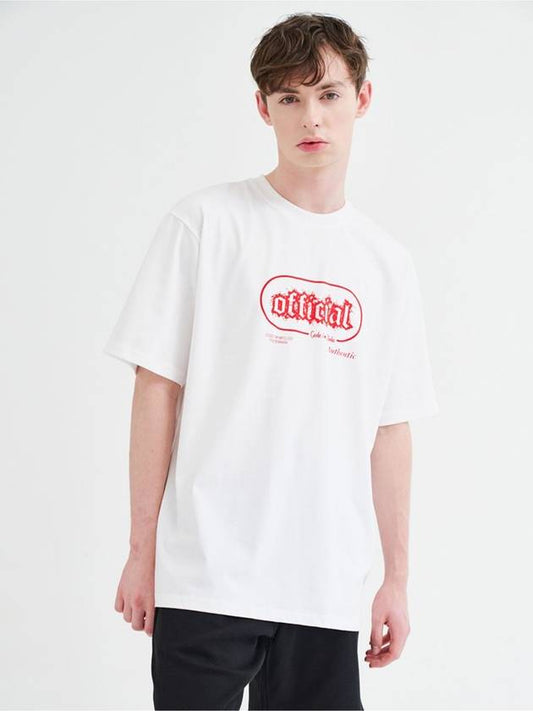 Official Artwork Printing Overfit Short Sleeve TShirt White - CODE I'M - BALAAN 1