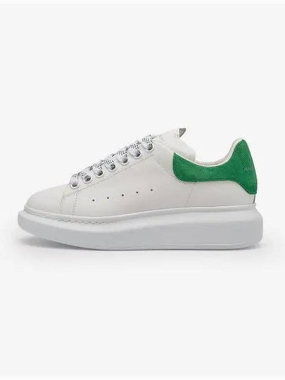 Women's Oversized Suede Tab Low Top Sneakers Green White - ALEXANDER MCQUEEN - BALAAN 2