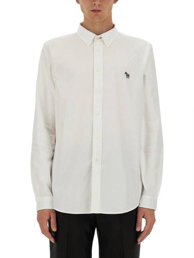 Zebra Patch Long Sleeve Shirt Light White - PAUL SMITH - BALAAN 2