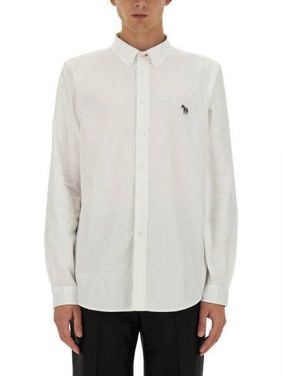 Zebra Patch Long Sleeve Shirt Light White - PAUL SMITH - BALAAN 2