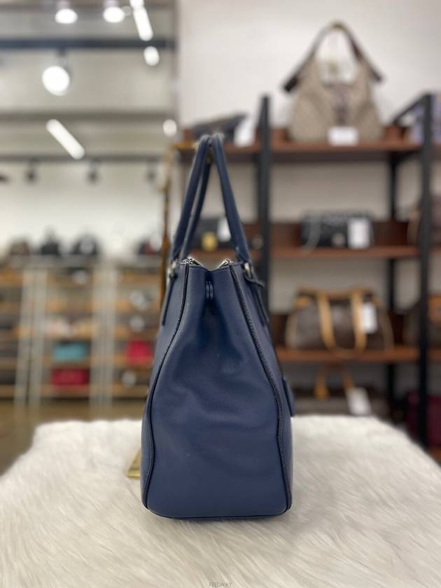 Daol Sangin Store Leather Top Handle Tote Bag Deep Blue Condition B - PRADA - BALAAN 2