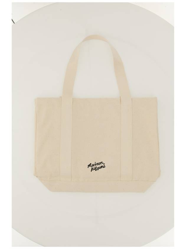 Fox Head Print Tote Bag Ecru - MAISON KITSUNE - BALAAN 4