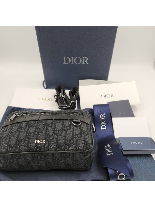 Safari Oblique Strap Cross Bag Black - DIOR - BALAAN 10