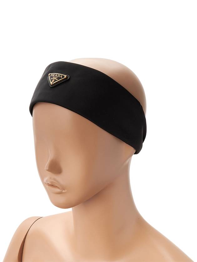 Triangle Logo Hairband Black - PRADA - BALAAN 7