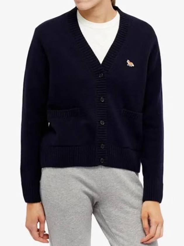 Baby Fox Patch Boxy Cardigan Navy - MAISON KITSUNE - BALAAN 4