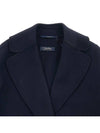 Poldo Wool Single Coat Midnight Blue - MAX MARA - BALAAN.