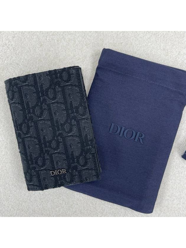 Bi-Fold Card Holder Black  Oblique Jacquard - DIOR - BALAAN 3