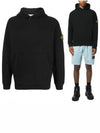 Compass Logo Patch Hoodie Black - STONE ISLAND - BALAAN 2