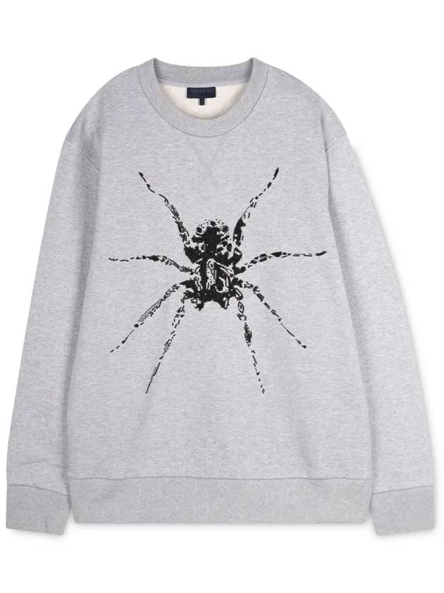 Men's Spider Print Gray Sweatshirt RMJE0041 13 - LANVIN - BALAAN 3