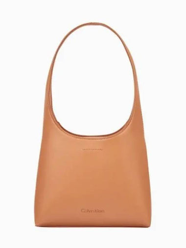 Jeans Elemental Curved Shoulder Bag Honey Brown - CALVIN KLEIN - BALAAN 1