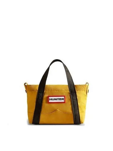 UNISEX Nylon Top Clip Mini Tote Bag Yellow UBS1203KBMRYL - HUNTER - BALAAN 1