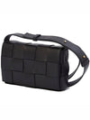 Cassette Intrecciato Small Cross Bag Black - BOTTEGA VENETA - BALAAN 4