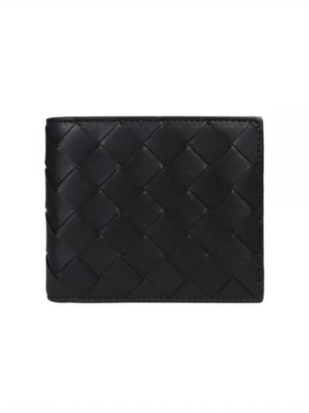 Intrecciato Leather Half Wallet Black - BOTTEGA VENETA - BALAAN 2